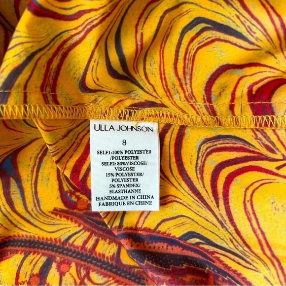 Ulla Johnson Marcellina Knit Taffeta Cutout Midi Dress Size 8 - Picture 15 of 17